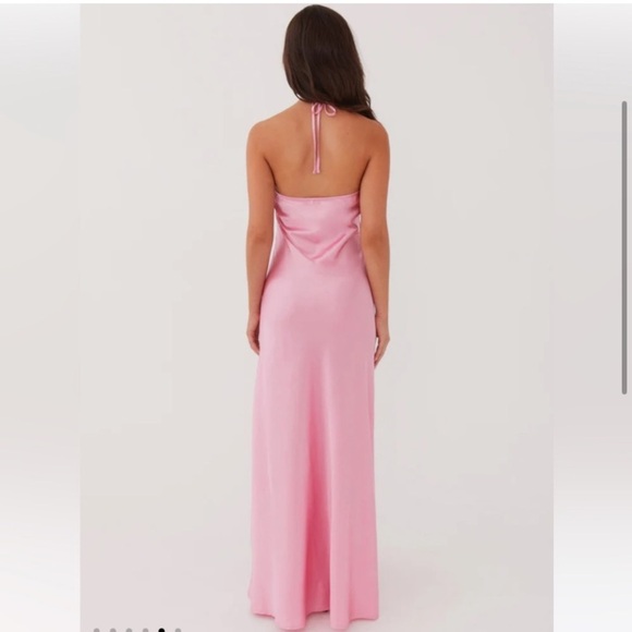 NWT PEPPERMAYO PINK NOIR SYMPHONY DRESS MAXI BACKLESS SEXY SATIN SLIP DRESS 12 - Picture 3 of 12